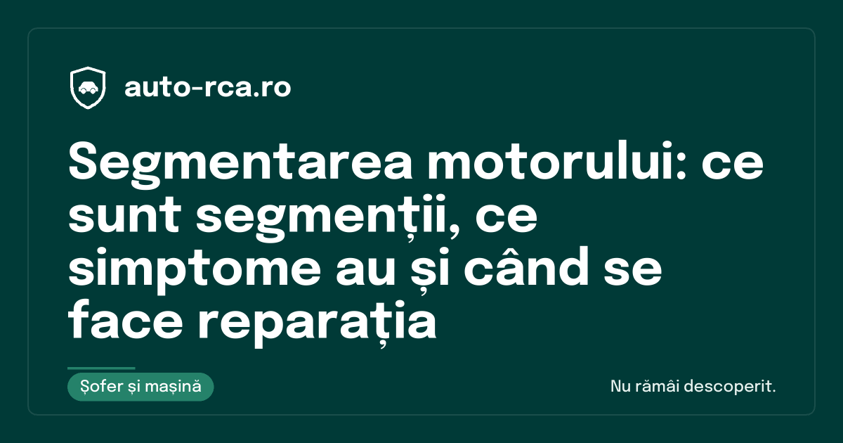 Segmentarea motorului: ce sunt segmenții, ce simptome au și când se face reparația